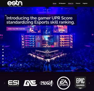ESTN Web Landing Page with Universal Player Ranking Focus