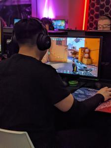 Gamers at Unified's recent esports event.