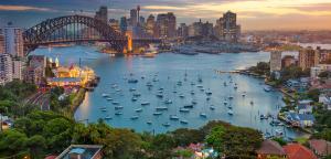 Skyline and Bay of Sydney