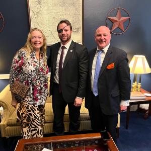 Carole Baskin, U.S. Rep. Dan Crenshaw, R-Texas, and Marty Irby