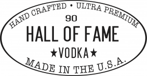 Hall Of Fame Vodka Handcrafted and 90 Proof Corporate Logo