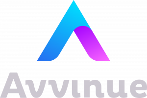 Avvinue's pet-friendly travel logo is the shape of an A in blue and fuscia color which represents flying and adventure, which we offer in our service of helping people travel with pets.