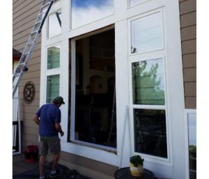 Crew installing a window in McKinney TX