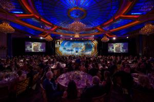 The Taglyan Cultural Complex Grand Ballroom located in Hollywood, CA where the L. Ron Hubbard Writers & Illustrators of the Future Achievement Awards ceremony was held for 2022.
