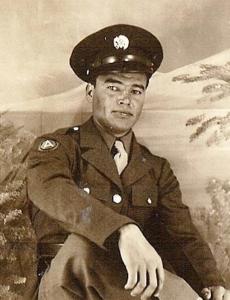 3-stripe Army Sergeant and WWII Veteran Edward Garcia