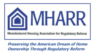 Manufactured Housing Association for Regulatory Reform (MHARR), LOGO, large MHARR logo, 490x285. Tag Line "Preserving the American Dream of Home Ownership Through Regulatory Reform."