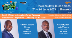 IPP Office joins Africa Energy Forum on SAs independent Power Producer Procurement Programme