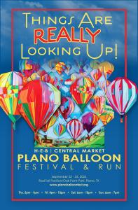 2022 H-E-B | Central Market Plano Balloon Festival & Run Poster