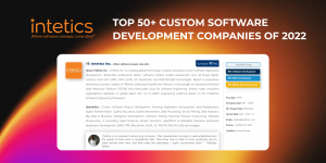 Intetics among Top 50+ Custom Software Development Companies of 2022