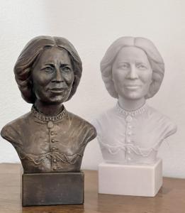 Clara Barton bust in Bronze and Marble