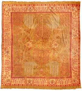 Oushak carpet, West Anatolia, 12 feet 9 inches by 10 feet 11 inches ($10,625)