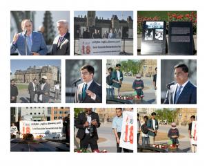 Canadian Tamils with members of parliaments commemorated Tamil Genocide Remembrance Day at Parliament Hill lawn in Ottawa on May 18, 2022