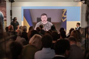 President Zelenskyy at Ukraine House Davos