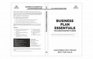 A picture of the unreleased proof version of Vibrant Publishers’ Business Plan Essentials.
