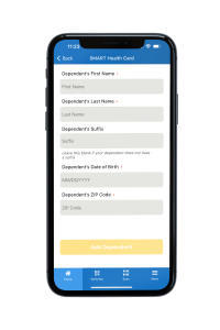 Add Dependent SMART Health Card from IIS