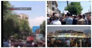 “Death to Raisi!” and “Death to Ghalibaf!” were among the chants as people voiced their anger against the regime’s president and Majlis (parliament) speaker, respectively. At The same time, the regime used tear gas and clashed with the protesters.