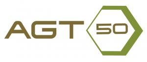 AgTonik logo with fulvic acid molecule and vibrant green and brown stylized font