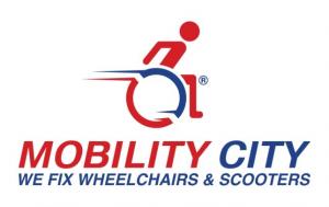 Mobility City Holdings, Inc., logo contains an idealized caricature of a person in a wheelchair zooming away and our tagline, both copyrighted.
