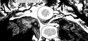 The narrators of The Final Days of Doggerland by Mike Meier: two ravens