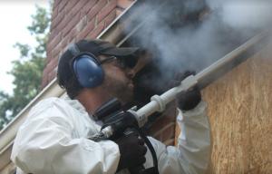 Clean up fire damage Dry ice blasting