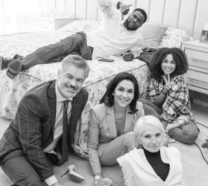 The Man from Toronto - Cast: Kevin Hart (Top), Alejandro De Hoyos (Left), Lela Loren (Center), Jasmine Mathews (Right), Ellen Barkin (Bottom)