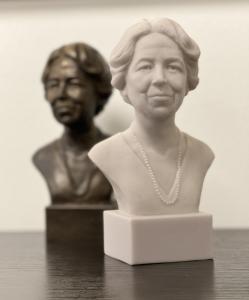 Eleanor Roosevelt statue in marble and bronze