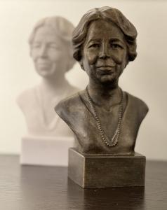 Eleanor Roosevelt statue in bronze and marble