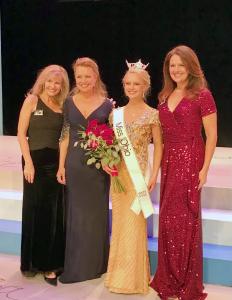 From left to right: Mary Ann (Miss New York 1984), Kathleen (Miss Illinois 1992), Betta (Miss Ohio 2022), and Monica (Miss Florida 1985).