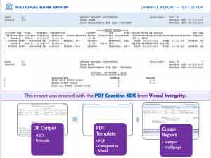 The Visual Integrity PDF Creation SDK generates a dynamic PDF using data and a template.