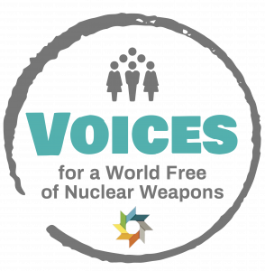 Voices brings people together to draw strength from humanity’s deepest resources of hope and faith and community and to work together to reduce and eliminate the threat of nuclear weapons to the earth and all living beings.