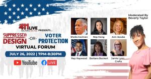 Suppressed By Design or Voter Protection Live Virtual Forum