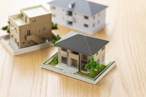 House model on wooden table
