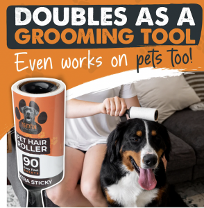 The Mighty Paw Pet Hair Remover doubles as a grooming tool
