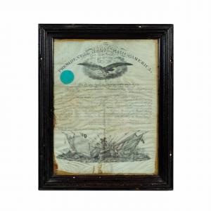 Civil War Military Commission of 1861 signed by President Abraham Lincoln, appointing William H. Walcott (American 1828/1830-1901), First Lieutenant (est. $4,000-$6,000).