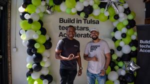 Darrien Watson, co-founder of SquadTrip, and Tre Baker, general manager of Build In Tulsa TechStars Accelerator