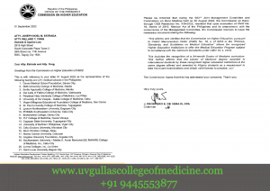 UV Gullas College of Medicine Nueva Notificación CHED