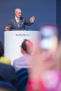 15 September 2022 Live Auction at Sotheby's New York: Calling of Bids: Auctioneer Frank Trunzo