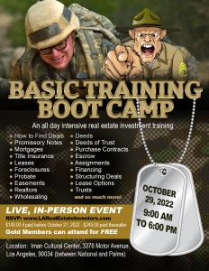 Real Estate Basic Training Bootcamp