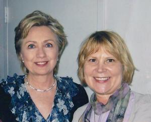 US Senator Hillary Clinton meets Siblings Day founder Claudia Evart
