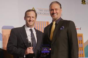 Michael O'Neil accepts Silver Stevie Award for "Employer of the Year - Other"