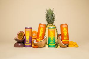 SUNBOY Spiked Coconut Water with real coconut, passion fruit, pineapple and tangerine ingredients
