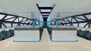 Interior of Artemis Technologies' EF-24 Passenger ferry - the world's most advanced, 100% electric foiling ferry