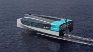 Artemis Technologies' EF-24 Passenger ferry - foiling