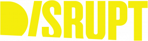 The logo of Disrupt in yellow