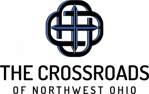 Black and Blue logo of the crossroads of northwest ohio