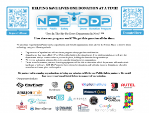 Picture showing QR codes for donations and corporate logos.