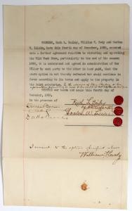 Typed Wild West Show contract from 1908 signed by Buffalo Bill, Pawnee Bill (two of the most famous Wild West Show promoters ever), plus the actress Ruth Bailey (est. 5,000-$8,000).