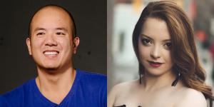 Portraits of "Gianni Schicchi" cast members, Andre Chiang and Kelly Singer.