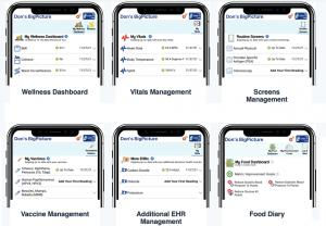 TheBigPicture Health App Main Dashboards