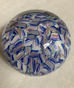Signed Baccarat (French) paperweight with a nice, colorful candy design (est. $5000-$1,000).